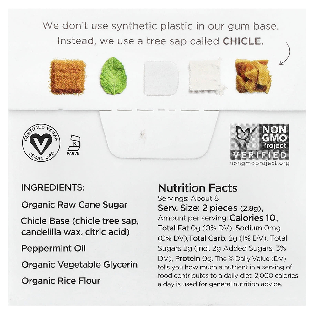 Simply Gum, Chewing Gum, Peppermint, 15 Pieces