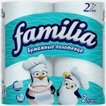Бумажные полотенца Familia 2 рулона 2 слоя