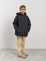 Толстовка с капюшоном для мальчика "Basic" темно-серый