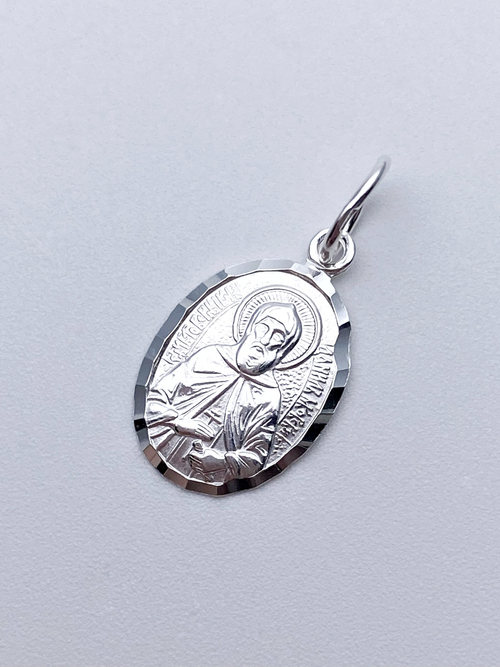 Образок из серебра/Без покрытия/С подвижным ухом/Даниил