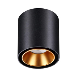 358485 OVER NT20 388 черный/золото Светильник накладной IP20 LED 10W 220V RECTE