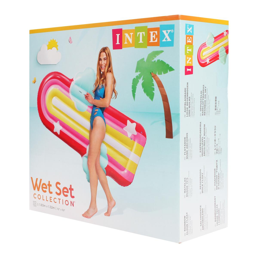 Плот для плавания 182*132см, Радужное облако (Intex)