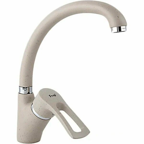 Смеситель для кухни Фрап F4166-10 высокий поворотный излив бежевый
