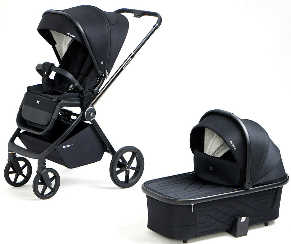 Детская коляска Sweet Baby Elegante 3 в 1 Chrome Black