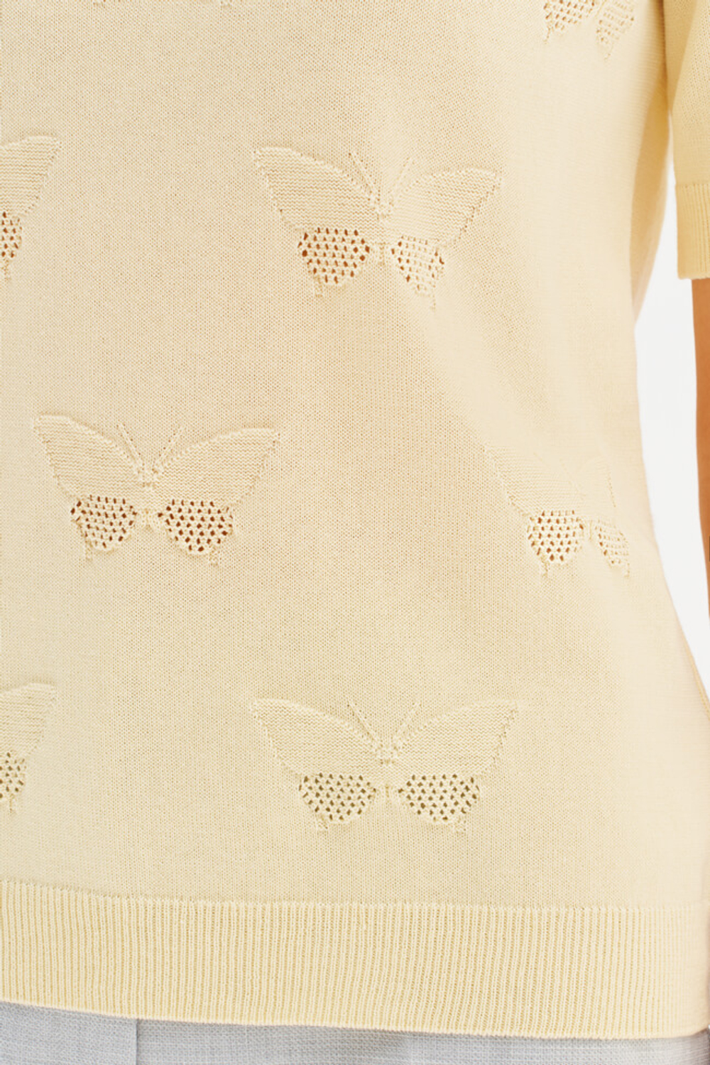 23533 Джемпер женский (пастельно-желтый)