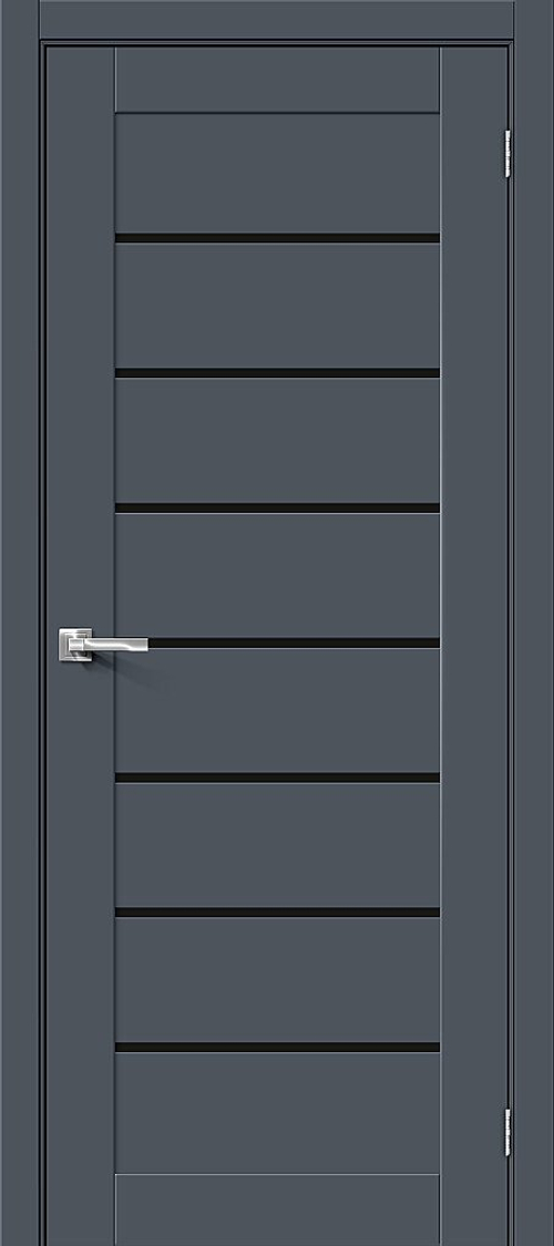 Дверь Браво-22 / Цвет Stormy Matt / Стекло Black Star / Двери Браво