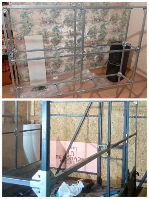 Крепеж теплиц угловой внутренний 20х20мм 4х-сторонний, подходит для теплицы и стеллажа, 8 пар- толщина металла 1.2мм