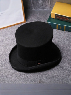Шляпа Цилиндр классический из фетра (черный, размер 59)