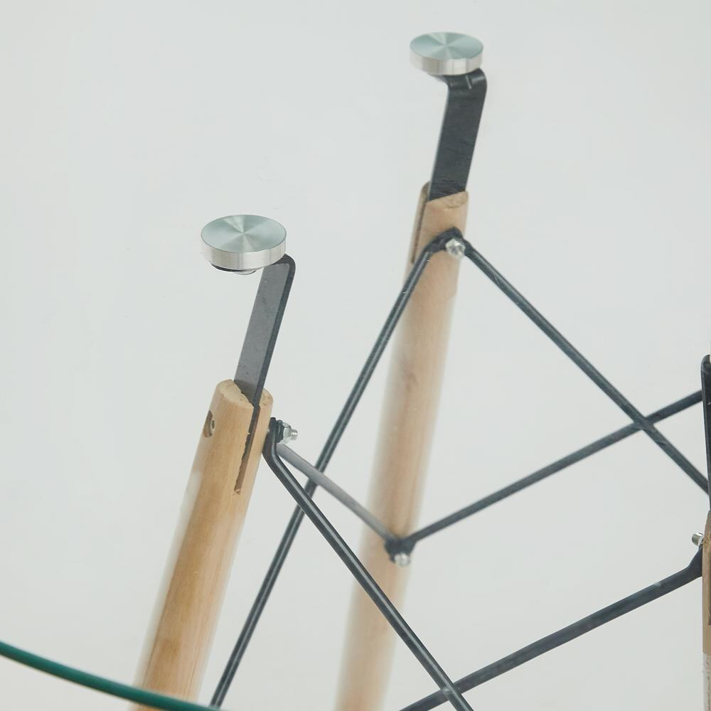 Стол CINDY GLASS (mod.80GLASS) металл/стекло, прозрачный, D80х75см