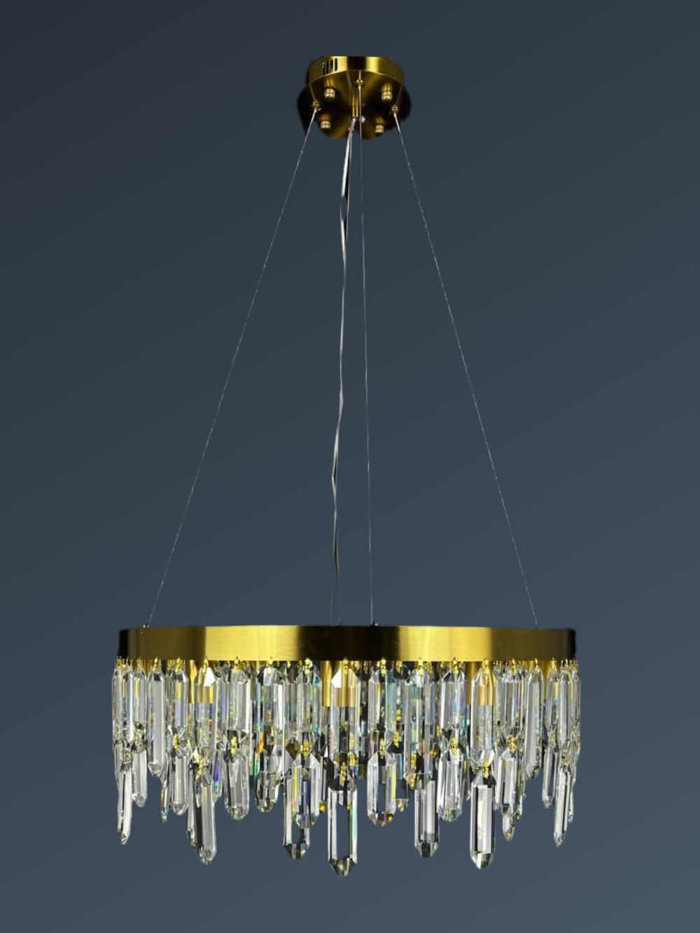 Люстра подвесная Lanbos QS.99571-600 T, 10 ламп Е14, 400 Вт, до 25 кв м, золото