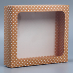 Коробка подарочная «Горошек» , 23.5 × 20.5 × 5.5 см