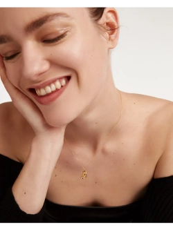 Колье Буква R серебро 925 пробы покрытое золотом