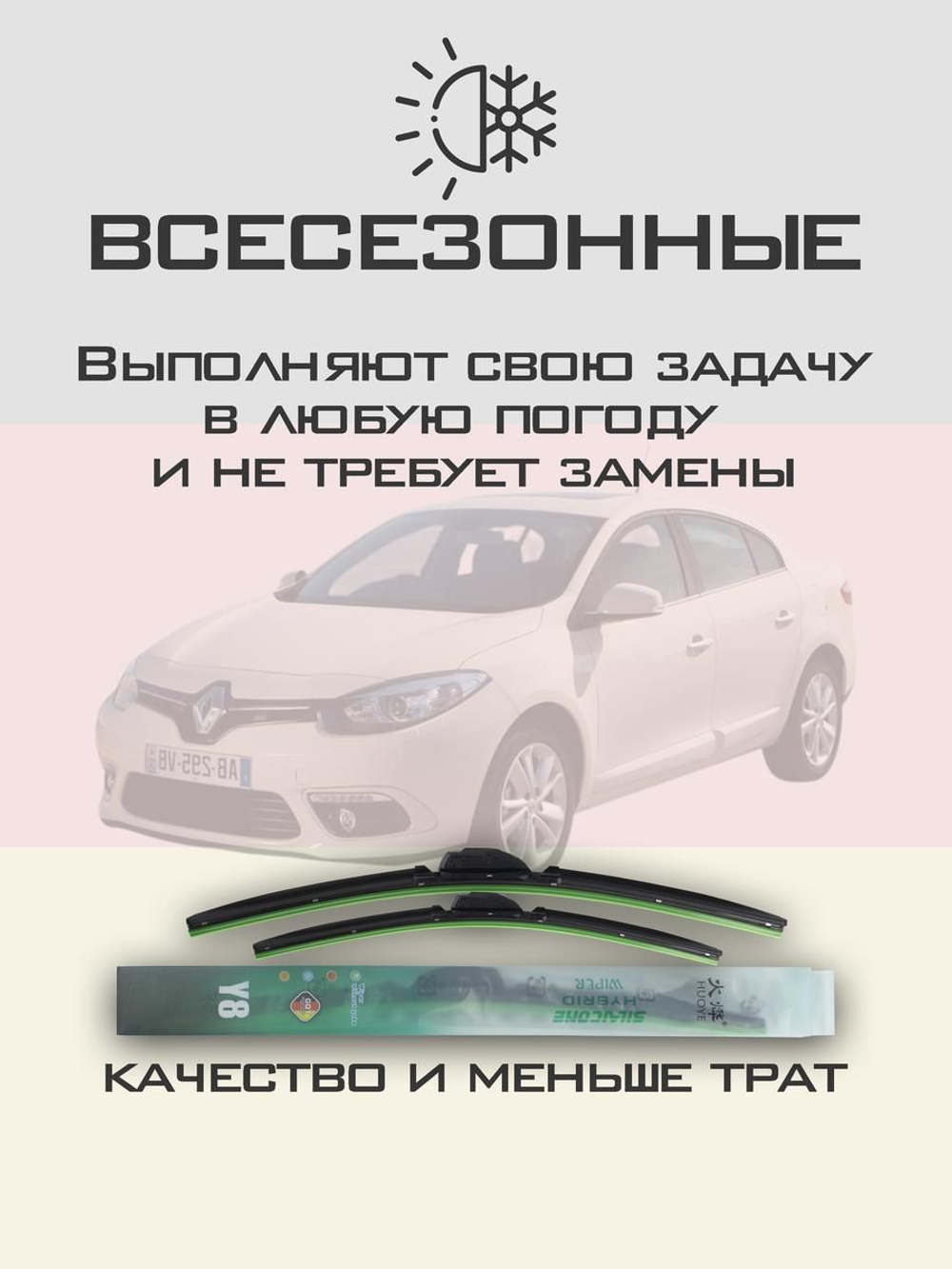 Щетки стеклоочистителя HUOYE Y8 650/400 мм на Luxgen 7SUV | Push button