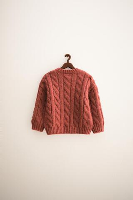 ZARA TIMELESS — ДЖЕМПЕР С ВЯЗКОЙ «КОСЫ» ИЗ ШЕРСТИ, ЧЕРЕПИЧНЫЙ