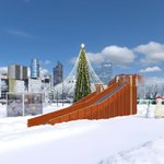 Зимняя горка Савушка Зима 14 с закрытыми фасадами