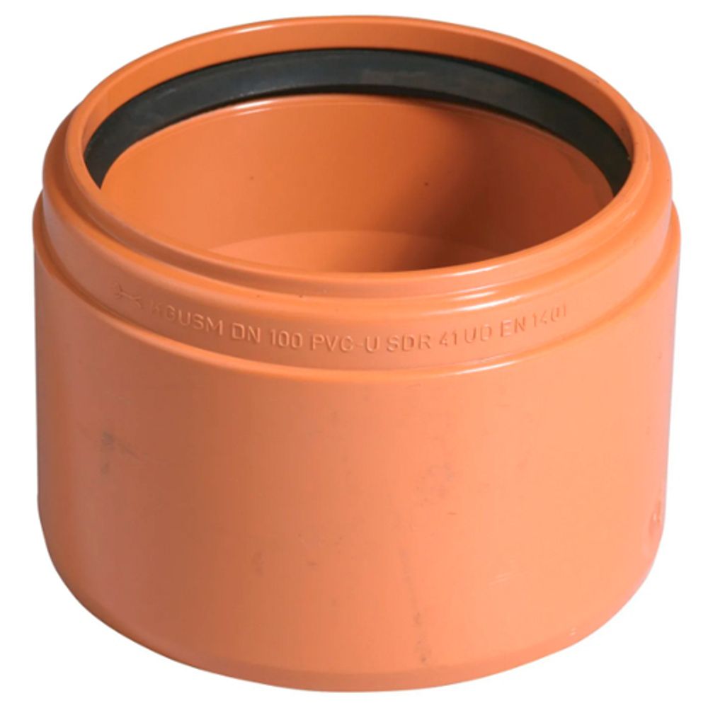 Переход ПВХ на раструб керамической трубы для наружной канализации оранжевый Ostendorf KG (PVC) KGUSM