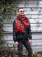 Шарф теплый с индейским орнаментом