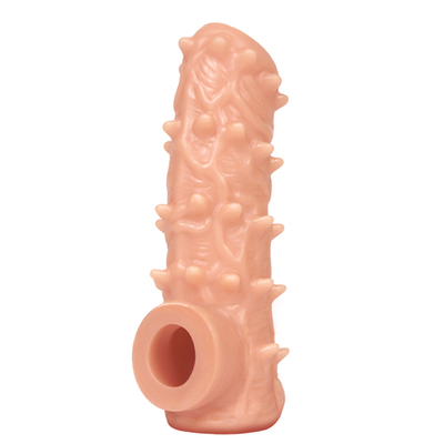Насадка Nude Sleeve с рельефом телесная TPE KOKOS NS-006-M