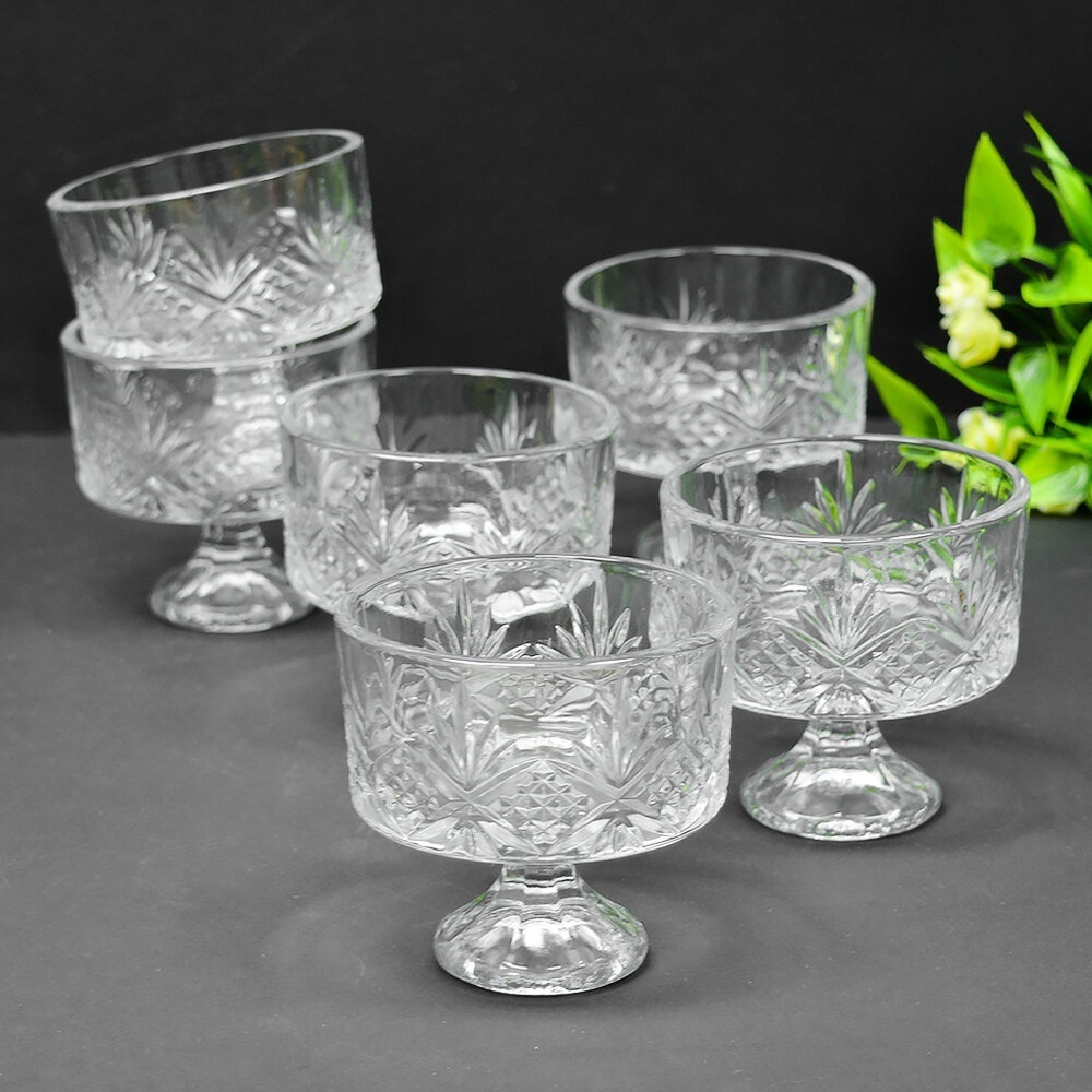 Набор вазочек для мороженого 6шт 140мл, h8см, d7,8см "Seline"