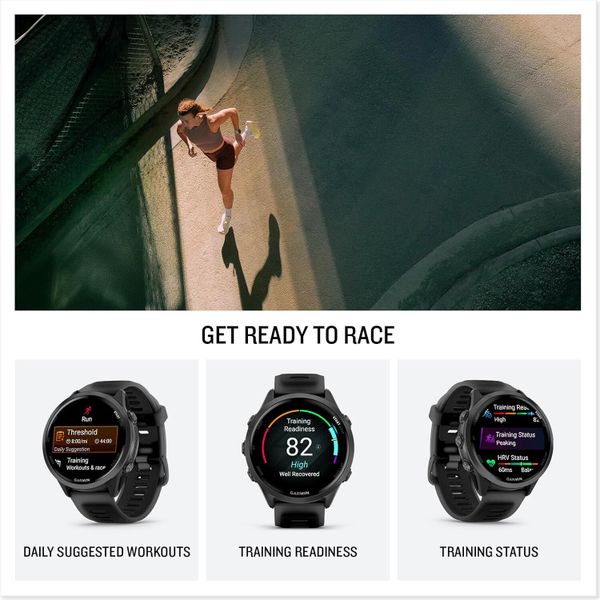 Умные часы Garmin Forerunner 570 47 мм, Черный | Slate Black (010-02971-00 | 010-02971-40)