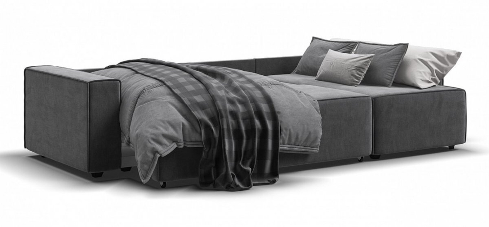 Диван Угловой Норд (Велюр Монолит серый)