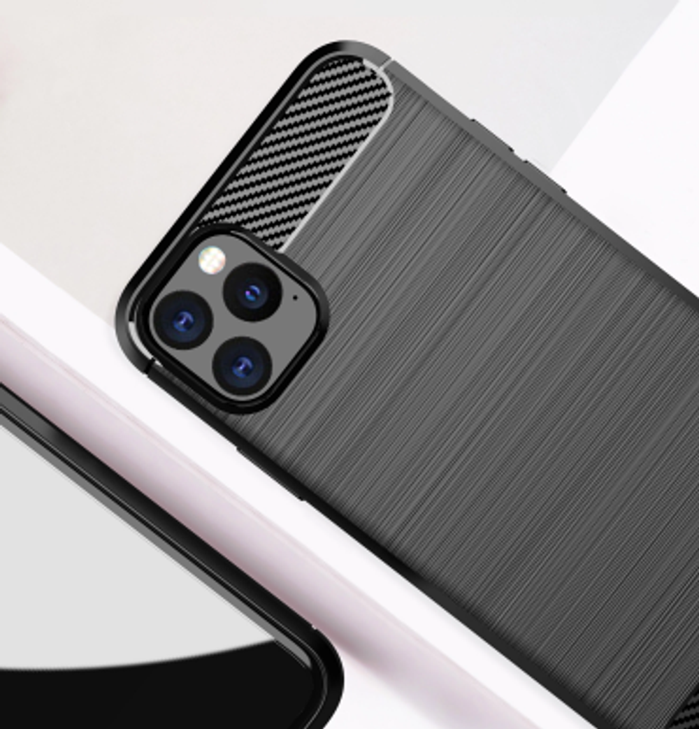 Чехол для iPhone 11 Pro цвет Black (черный), серия Carbon от Caseport