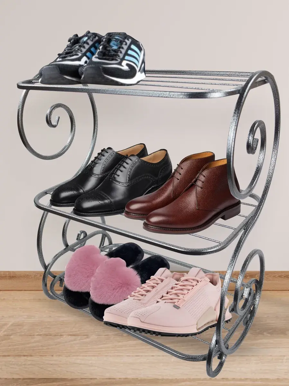 Этажерка Антик серебро