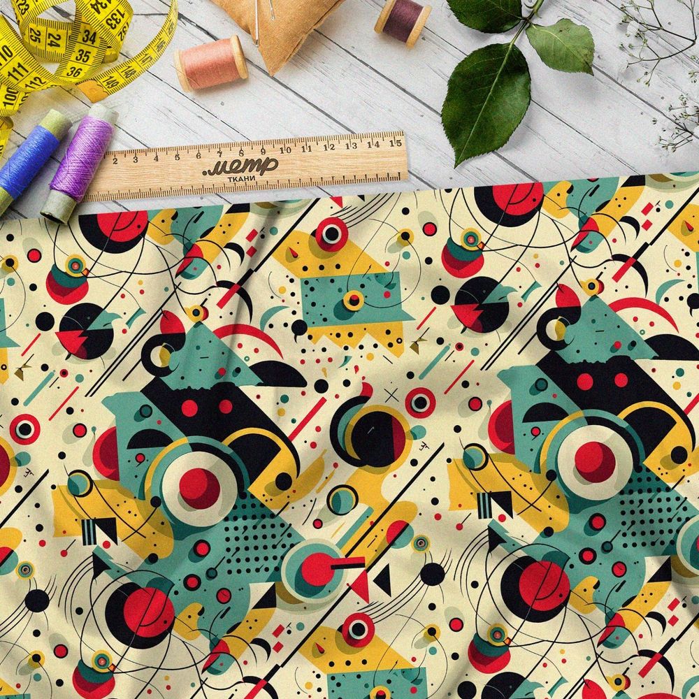 Ткань кулирная гладь мысли Кандинского