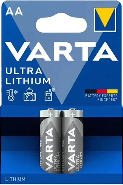 Батарейка Varta Ultra Lithium AA/FR14505 , ( 2 ) шт. в блистере, 06106301402