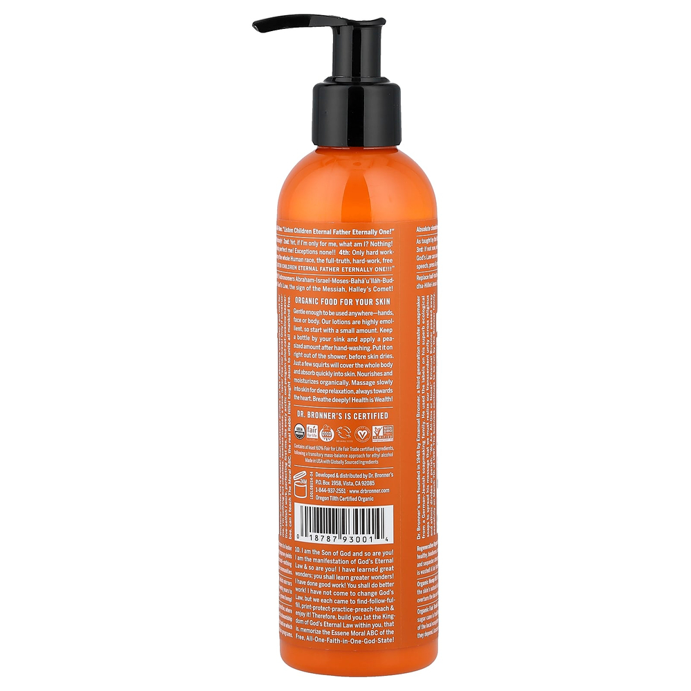 Dr. Bronner's, органический лосьон для рук и тела, апельсин и лаванда, 237 мл (8 жидк. унций)