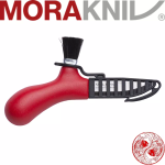 Нож Morakniv Karl-Johan для грибов, нержавеющая сталь, цвет красный/лайм/черный щетка из конского волоса