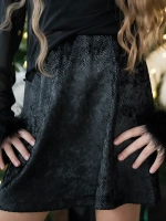 Юбка для девочки черная блестящая