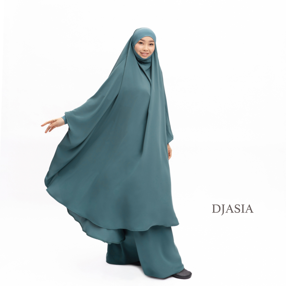 SET: KHIMAR AND SILK SKIRT  FROM MEDINA SILK (One size)