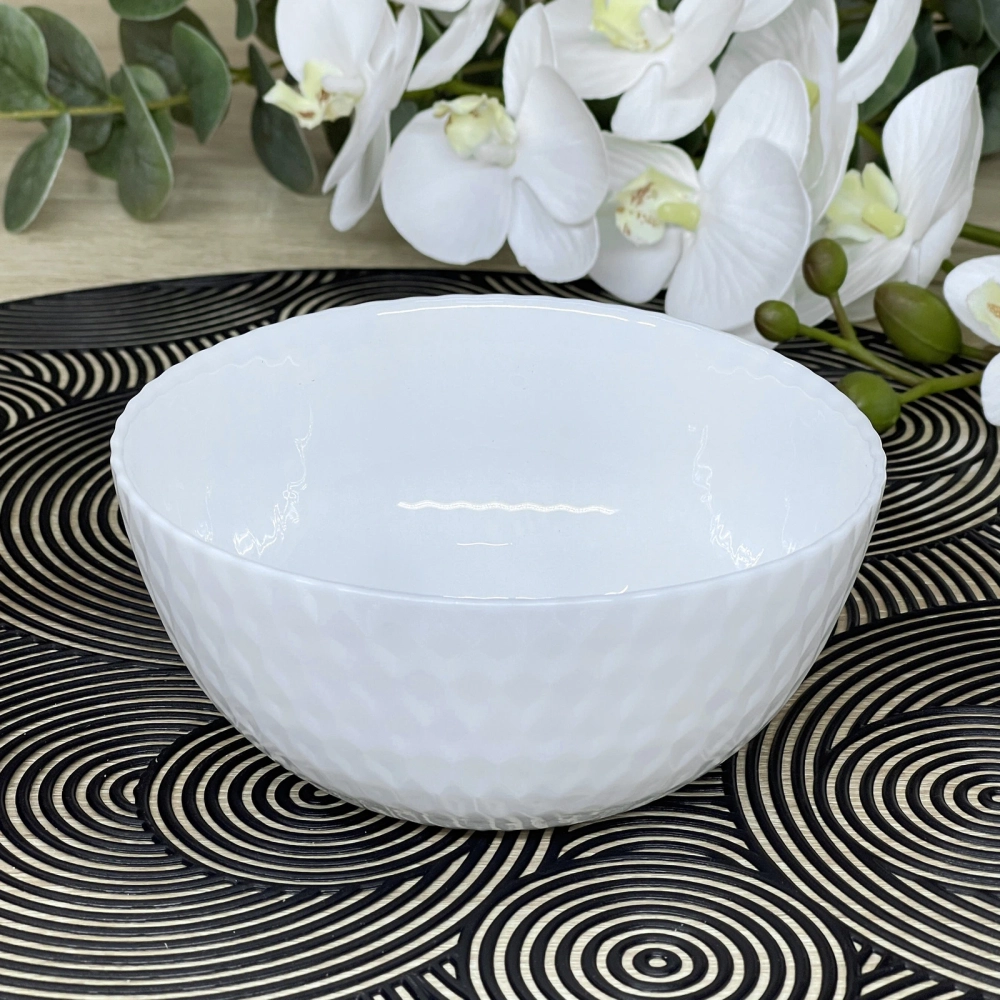 Салатник «White magic» 13*5,8см стеклокерамика Ромбы