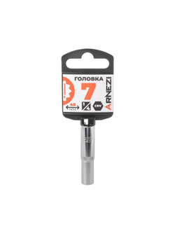 Головка 1/4" 12-и гр. 7 мм L=48 мм удлиненная, на холдере Arnezi R0010107