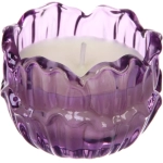 Свеча в стакане «Пламя» 8,3*6 см, Сиреневый