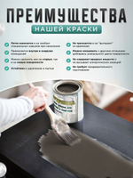 Краска для мебели, дерева и пластика матовая без запаха Гумвнутрянка палисандр 1 литр.