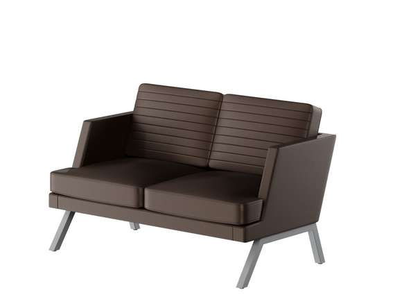 Алдо Диван двухместный ALD-02L Линкольн 221/Металл Серый 1430*875*890