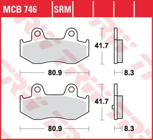 Колодки тормозные дисковые TRW MCB746