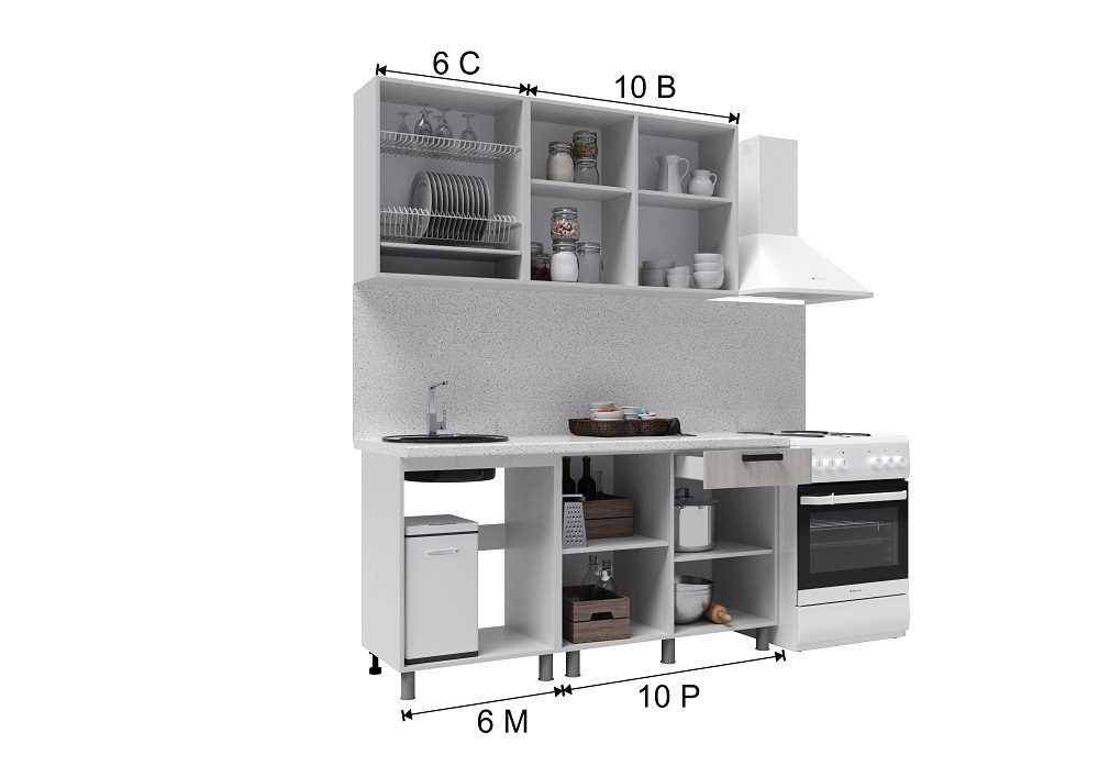 Кухня Бомбей, 1,6 м.