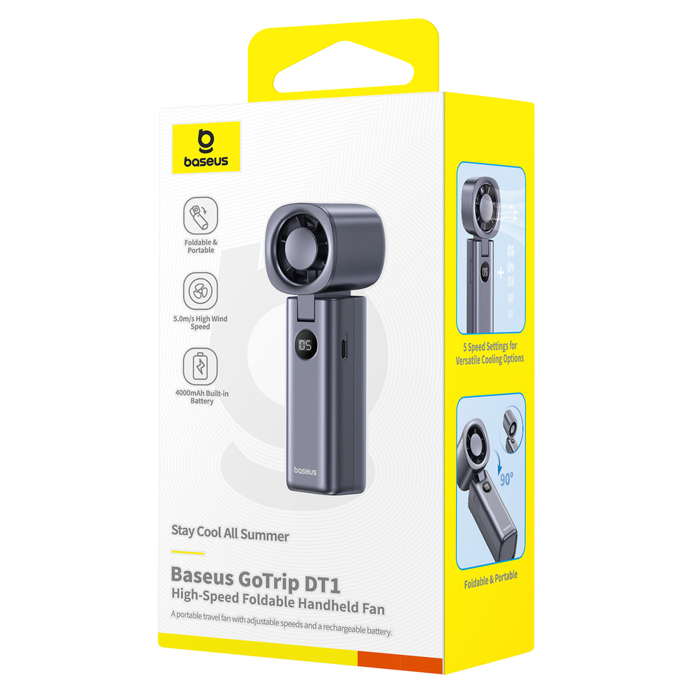 Портативный вентилятор Baseus GoTrip DT1 High-Speed Foldable Handheld Fan