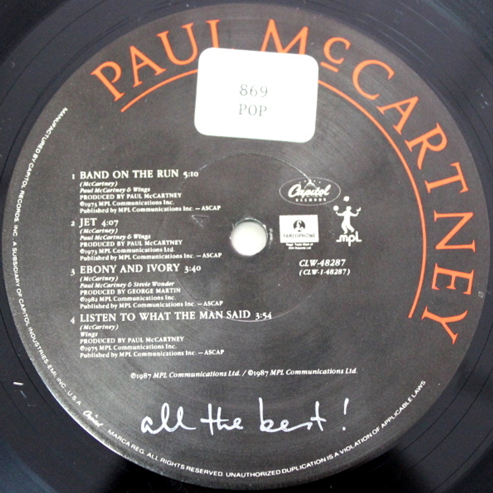 Paul McCartney / All The Best (2LP)