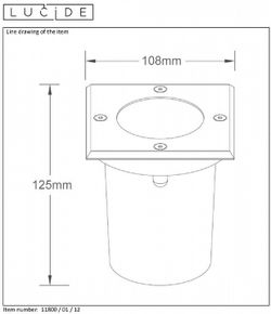 Встраиваемый светильник Lucide Biltin 11800/01/12