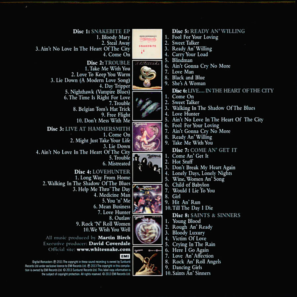 Whitesnake / Little Box 'O' Snakes: The Sunburst Years 1978-1982 (8CD)