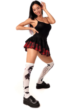 Белые гольфы с несколькими принтами-тату (Цвет: белый)