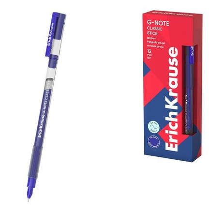 Ручка гелевая EK G-Note Stick Classic синяя, 0,5мм