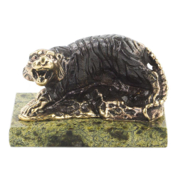 Статуэтка "Тигр" из бронзы и змеевика G 120022
