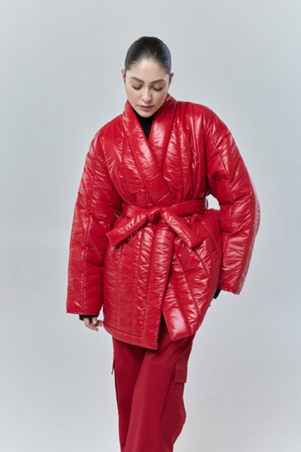 Пуховик - Кимоно укороченный