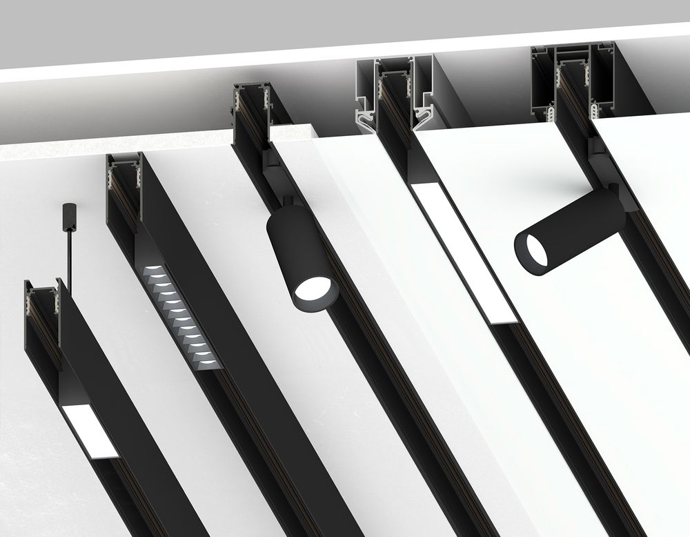 Ambrella Шинопровод 2м встраиваемый под ГКЛ 12,5мм Magnetic Standard 48V 20mm Track System GL3333