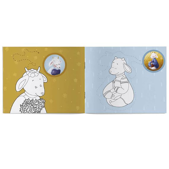 Раскраска с заданиями для самых маленьких «Волк и семеро козлят»: развиваем речь, считаем и учимся н